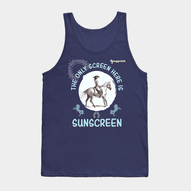 Unplugged Life Horseback Riding TShirt Tank Top by UnpluggedLife